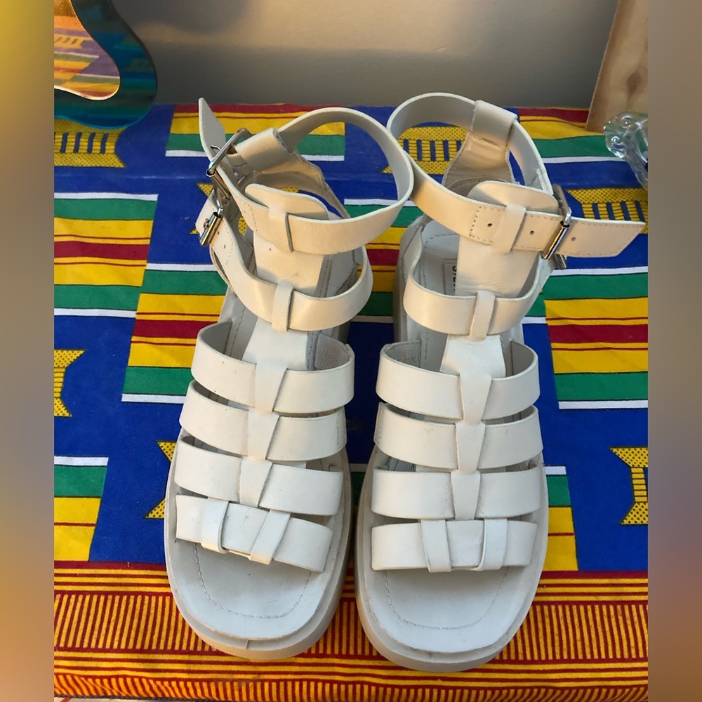 Cream Steve Madden sandals